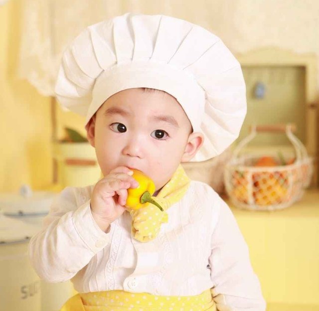chef kitchen cooking baby