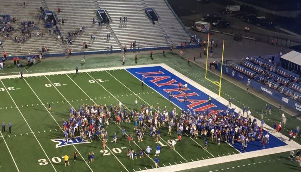 KU Rhode Island field storm